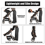 Poussette légère Magic ZC, poussette bébé 3 en 1, landau pour bébé, poussette légère en PU 3 en 1