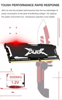 PUSKILL DDR4 Memoria Ram 16GB 8GB 1.2V 3200MHz Desktop 288-Pin Computer Heatsink Cooling Vest Memory