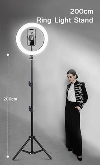 Éclairage de remplissage de photographie LED avec trépied, appareil Photo, cercle de Studio Photo, anneau lumineux pour Selfie, lampe de téléphone, vidéo Youtube