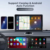 Autoradio sans fil portable avec caméra de recul FM, lecteur vidéo, Android Auto, écran tactile universel, limitation, 7"