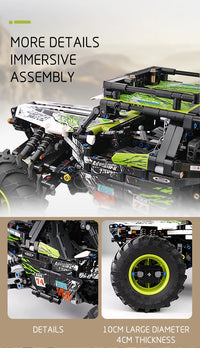 MOULD KING 18002 Voitures Techniques Jouets Le MOC-19517 APP&RC Buggy 4x4 RC Motorisé Modèle de Bloc de Construction en Brique Cadeau de Noël pour Enfants