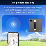 Aspirateur robot pour vitres ABIR WD8, double jet d'eau, essuyage intelligent par IA, laser amélioré, lavage intelligent des parois vitrées.