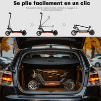 Trottinette électrique adulte S13, autonomie 75-90 km, 48 V 20,8 Ah, moteur 1000 W x 2, toilettes électriques pliables, TODIMART
