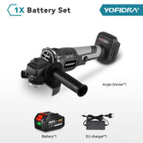 Meuleuse d'angle électrique sans balais YOFIDRA 1200W 125MM, machine de polissage et de découpe sans fil portable pour batterie Makita