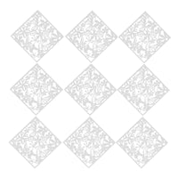 Panneau d'écran en PVC avec papillon, fleur, oiseau, fleurs creuses, 40x40cm, 12 pièces