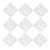 Panneau d'écran en PVC avec papillon, fleur, oiseau, fleurs creuses, 40x40cm, 12 pièces