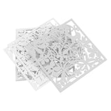 Panneau d'écran en PVC avec papillon, fleur, oiseau, fleurs creuses, 40x40cm, 12 pièces