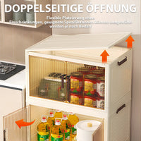 Armoire de Rangement Pliante Anti-Poussière, avec Roue à Comcussion, pour Cuisine, Chambre à Coucher, Salon, Armoire