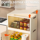 Armoire de Rangement Pliante Anti-Poussière, avec Roue à Comcussion, pour Cuisine, Chambre à Coucher, Salon, Armoire