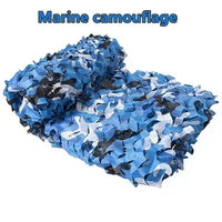 Filets de camouflage 1,5 m x 1 m et 4 m x 5 m, blanc, bleu, beige, style désert, pour dissimulation, auvent extérieur, ombrage de jardin ou tonnelle.