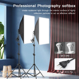 Boîte à lumière professionnelle pour la photographie, avec trépied et ampoule E27, système d'éclairage continu pour studio photo.