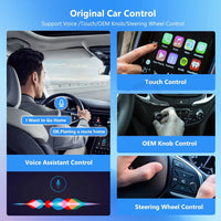 Clé intelligente CarPlay sans fil 2 en 1 Android Auto, compatible 2024, 5G, Wi-Fi, pour iPhone, téléphones Android, Volvo, Mercedes-Benz, MG, Kia.
