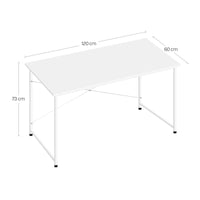 Bureau d'ordinateur WOLTU avec structure en métal, table de travail moderne et spacieuse pour la maison, le bureau ou la chambre. Idéal pour écrire, étudier ou jouer.