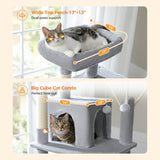 Grand arbre à chat pour grands chats d'intérieur, tour de chat haute pour gros chats avec hamac super grand, arbres grimpant pour chats avec tire à gratter