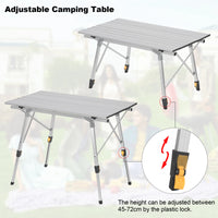 WOLTU Table de camping pliable mobilier d'extérieur table de lit d'ordinateur réglable en hauteur bureau pliant pour pique-nique jardin voyage randonnée