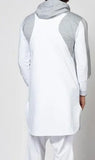 Caftan à capuche pour homme musulman, patchwork, vêtements islamiques, manches longues, style Dubaï, Arabie Saoudite, chemise grande taille 3XL 4XL