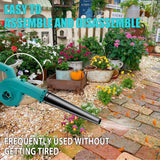 Souffleur de feuilles sans fil avec 2 batteries, souffleur d'air électrique portatif pour feuilles, neige et poussière, remplacement pour Makita 18V