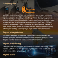 Feyree 22KW 32A Type2 EV chargeur 11KW 3P EVSE Wallbox 7.6KW 1P 4.3 pouces écran nouveau Smart APP contrôle Station de charge chargeur de voiture