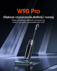 Serpillère intelligente sans fil ILIFE W90/W90 Pro pour nettoyage humide et sec, aspiration de 5500/7000 Pa, auto-nettoyage en 1 minute, grand réservoir d'eau double
