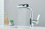 Robinet de lavabo à affichage numérique de température de cascade, pulvérisateur à jet de levage vers le bas, mélangeur d'évier d'eau chaude et froide, robinet de lavage pour salle de bains