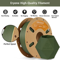 Filament PLA mat premium ERYONE 1/3/5/10 kg, diamètre 1,75 mm, impression 3D, multicolore disponible, promotion exceptionnelle sur le filament PLA mat, bobine de 1 kg.