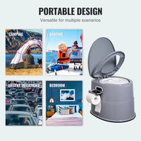 SucceBuy Toilettes portables pour camping Porta Pot avec seau intérieur amovible de 1,3 G Toilettes de voyage pour voyage de camping en plein air