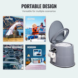SucceBuy Toilettes portables pour camping Porta Pot avec seau intérieur amovible de 1,3 G Toilettes de voyage pour voyage de camping en plein air