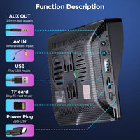 Autoradio sans fil portable avec caméra de recul FM, lecteur vidéo, Android Auto, écran tactile universel, limitation, 7"