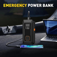 Démarreur de voiture 5 en 1 avec compresseur d'air, booster de batterie auto 1500 A, pompe à air 150 PSI, batterie externe portable et gonfleur de pneus