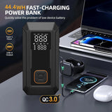 Démarreur de voiture YINGBOOST avec pompe à air, booster de batterie automobile de 4000 A et gonfleur de pneus de 150 PSI avec compresseur d'air