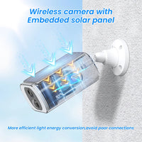 ANRAN 2K caméra de sécurité solaire 3/5MP extérieur sans fil 2.4G WIFI caméra batterie caméra projecteur couleur Vision nocturne ne peut pas ajouter NVR
