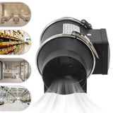 YIYIBYUS 220V ventilateurs d'échappement tuyau conduit ventilateur de Ventilation silencieux salle de bain extracteur Ventilation cuisine toilette mur conduit d'échappement ventilateur