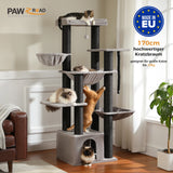 Gros arbre à chat pour chats de grande taille tour à chat robuste avec plusieurs niveaux maison à chat arbre d'escalade avec hamac 11 poteaux en Sisal grand perche