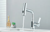 Robinet de lavabo à affichage numérique de température de cascade, pulvérisateur à jet de levage vers le bas, mélangeur d'évier d'eau chaude et froide, robinet de lavage pour salle de bains