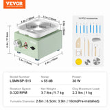 SucceBuy Mini roue de poterie 0-320 tr/min vitesse réglable bassin détachable 2,56 pouces/3,94 pouces 2 platines Art artisanat travail maison bricolage rose