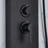 Panneau de douche LED noir, système de tour, cascade de pluie, colonne de douche, Massage hydroélectricité, corps Spa, bain-douche, mélangeur de robinet