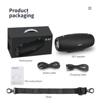 Enceinte Bluetooth portable ZEALOT-S67 60W - Idéale pour les fêtes en extérieur - Puissante et offrant d'excellentes basses - Haute fidélité