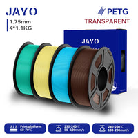 Filament PETG JAYO pour imprimante 3D FDM, 2 bobines de 1,75 mm, enroulement soigné, 2,2 kg/lot