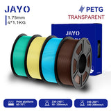 Filament PETG JAYO pour imprimante 3D FDM, 2 bobines de 1,75 mm, enroulement soigné, 2,2 kg/lot