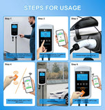 Feyree 22KW 32A Type2 EV chargeur 11KW 3P EVSE Wallbox 7.6KW 1P 4.3 pouces écran nouveau Smart APP contrôle Station de charge chargeur de voiture