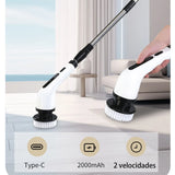 Brosse de nettoyage électrique 9 en 1 2000 mAh, outil de nettoyage pour salon, salle de bain et cuisine