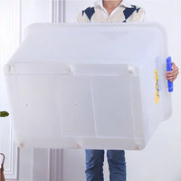 Boîte de rangement avec couvercle, boîte de rangement empilable, coffre de rangement, conteneur de rangement à roulettes, organisateur de placard pour la maison