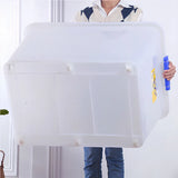 Boîte de rangement avec couvercle, boîte de rangement empilable, coffre de rangement, conteneur de rangement à roulettes, organisateur de placard pour la maison