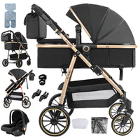 Poussette légère Magic ZC, poussette bébé 3 en 1, landau pour bébé, poussette légère en PU 3 en 1