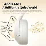 HAYLOU S30 casque sans fil Bluetooth 5.4 43dB casques antibruit adaptatifs 40mm pilote dynamique 80H écouteurs de lecture