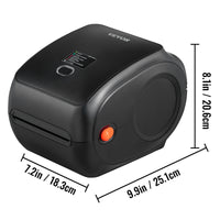 SucceBuy 300DPI imprimante d'étiquettes thermiques Bluetooth reconnaissance automatique d'étiquettes prise en charge Windows/Mac/Android pour les paquets d'expédition 4x6