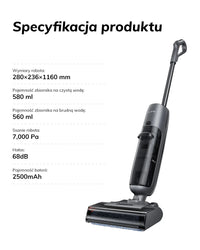 Serpillère intelligente sans fil ILIFE W90/W90 Pro pour nettoyage humide et sec, aspiration de 5500/7000 Pa, auto-nettoyage en 1 minute, grand réservoir d'eau double