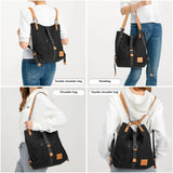 Sac à main KONO pour femme, sac à dos en toile, grand modèle, antivol, sac bandoulière multifonctionnel