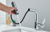 Robinet de lavabo à affichage numérique de température de cascade, pulvérisateur à jet de levage vers le bas, mélangeur d'évier d'eau chaude et froide, robinet de lavage pour salle de bains