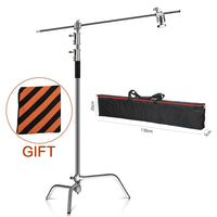 SH-Support d'éclairage RapDuty C en acier inoxydable, support de photographie, bras de maintien, 260cm, 107cm, recommandé Max, liquimanquer, un cadeau